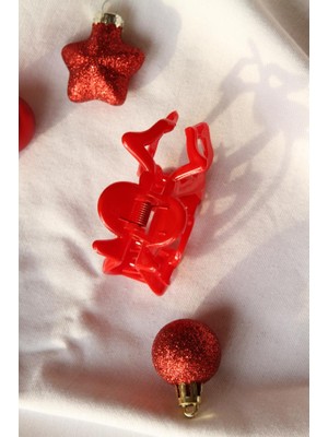 Hevı's Kadın Toka Dogy 7 cm Kırmızı