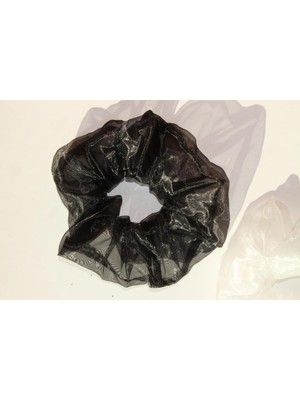 Organze Toka Seti Siyah/Beyaz