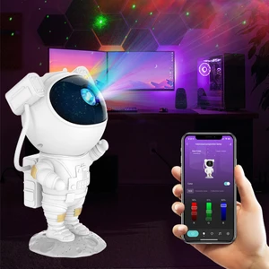 Astronot Bluetooth Yıldız Projektör Işığı Gece Işığı - Beyaz (Yurt Dışından)