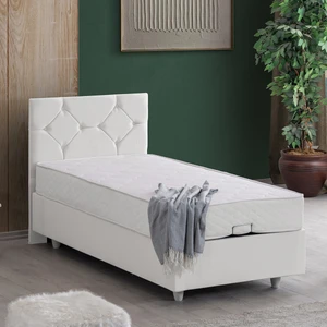 Glamis Tek Kişilik Baza Başlık Letto Yatak Seti - Beyaz