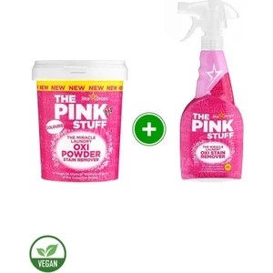 The Pink Stuff Mucizevi Oxi Leke Çıkarıcı Sprey 500 ml + Mucizevi Oxi Toz Leke Çıkarıcı Renkliler 1 kg