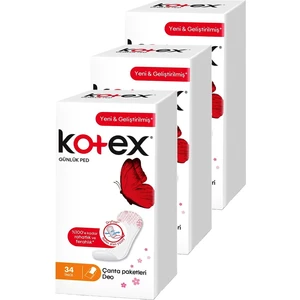 Ince Günlük Ped Parfümsüz 34'lü 3 Adet