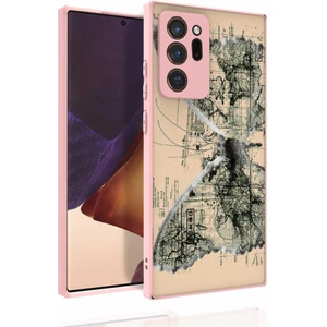 Samsung Galaxy Note 20 Ultra Kılıf Desenli Parlak Nora Kapak