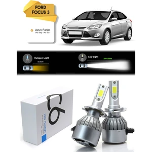 Ford Focus 3 Uzun Far LED Xenon Şimşek Etkili