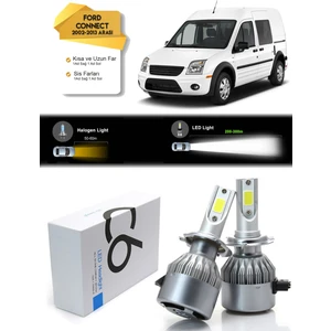 Ford Connect Uzun Far Kısa Far Sis Farı Şimşek Etkili LED Xenon 2002-2013