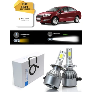 Fiat Linea Kısa Far LED Xenon Şimşek Etkili 2007 ve Üzeri