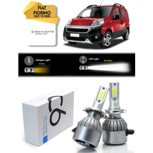 Fiat Fiorino Uzun Far Kısa Far Şimşek Etkili LED Xenon 2007 ve Üzeri