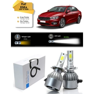 Fiat Egea Kısa Far Sis Farı LED Xenon Şimşek Etkili 2015 ve Üzeri