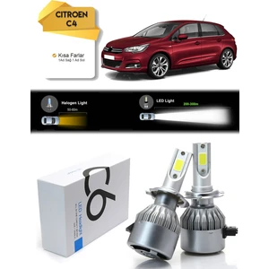 Citroen C4 Kısa Far LED Xenon Şimşek Etkili 2012 Yeni Kasa