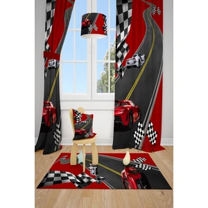 Talia Home Yarış Arabalı Çocuk Odası Fon Perdesi 2 Kanat TLA-194 TLA-194