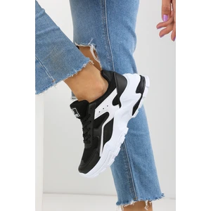 Siyah Beyaz Kadın Sneaker 0150