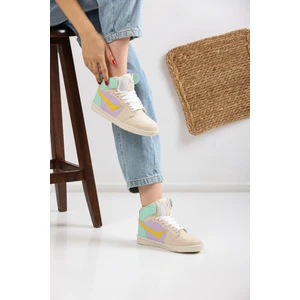 Bej Mor Kadın Sneaker 8070