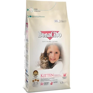 Bonaciba Kitten Tavuklu Hamsili Pirinçli Yavru Kedi Maması 1,5 kg