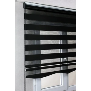 Bizden Perde Etekli Siyah Düz Zebra Kaliteli Güneşlik Stor Perde