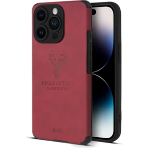 Iphone 14 Pro Max Ince Mat Deri Telefon Kılıfı - Kırmızı (Yurt Dışından)