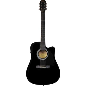 SA-105CE Dreadnought Cutaway Black Elektro Akustik Gitar