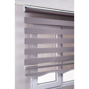 Bizden Perde Etekli Gri Düz Zebra Kaliteli Güneşlik Stor Perde