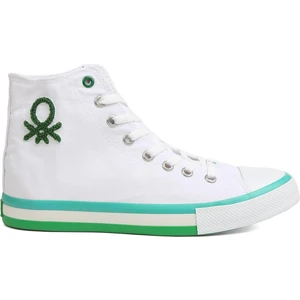 Benetton® | BN-30192 - 3374 Beyaz Yesil - Erkek Spor Ayakkabı