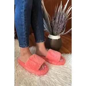 Renkli Butik Ekstra Yumuşak Tüylü Düz Terlik
