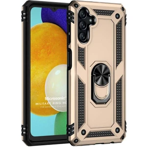 Samsung Galaxy A04S Kılıf Military Ring Holder Gold