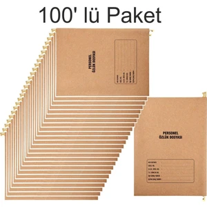 Metal Askılı Personel Özlük Dosyası 8 Yapraklı 100'LÜ Paket