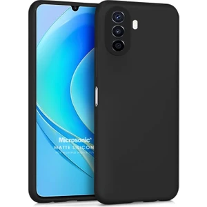Matte Silicone Huawei Nova Y70 Kılıf Siyah