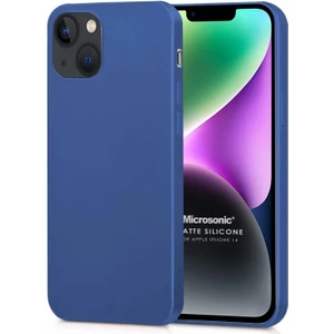 Matte Silicone Apple iPhone 14 Kılıf Lacivert
