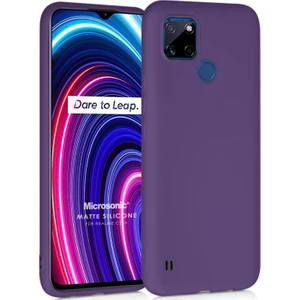 Matte Silicone Realme C25Y Kılıf Mor