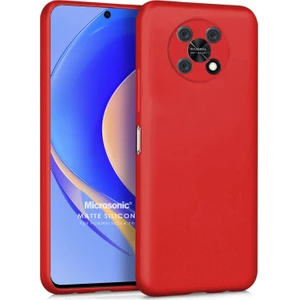 Matte Silicone Huawei Nova Y90 Kılıf Kırmızı