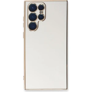 Samsung Galaxy S22 Ultra Kılıf Olive Plated Beyaz