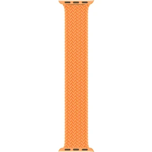 Apple Watch Series 8 41MM Kordon, (Large Size, 160MM) Braided Solo Loop Band Turuncu