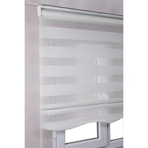 Bizden Perde  Etekli Beyaz Düz Zebra Kaliteli Güneşlik Stor Perde