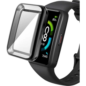 Huawei Band 7 Kılıf 360 Full Round Soft Silicone Siyah