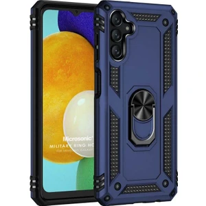 Samsung Galaxy A04S Kılıf Military Ring Holder Lacivert