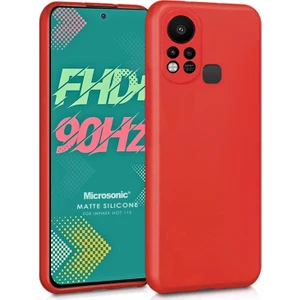 Matte Silicone Infinix Hot 11S Kılıf Kırmızı