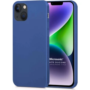 Matte Silicone Apple iPhone 14 Plus Kılıf Lacivert