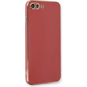 Apple iPhone 8 Plus Kılıf Olive Plated Kırmızı