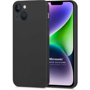 Matte Silicone Apple iPhone 14 Plus Kılıf Siyah