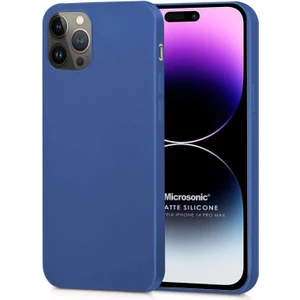 Matte Silicone Apple iPhone 14 Pro Max Kılıf Lacivert