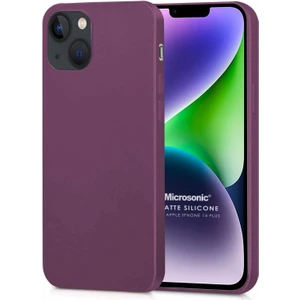 Matte Silicone Apple iPhone 14 Plus Kılıf Mor