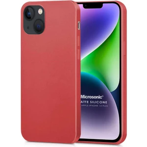 Matte Silicone Apple iPhone 14 Plus Kılıf Kırmızı