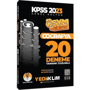 Yediiklim Yayınları KPSS 2023 Genel Kültür ÖSYM Ne Sorar Coğrafya Tamamı Çözümlü 20 Deneme