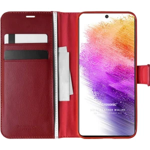 Samsung Galaxy A73 5g Kılıf Delux Leather Wallet Kırmızı