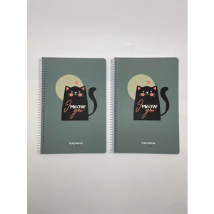 Post-Book Spiralli Karton Kapak 17X24 80 Yaprak Kareli Defter 2'li