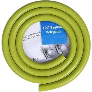 3 İplikli Kauçuk Gaz Hortumu / Tüp Hortumu 1,5 Metre  Kelepçe Hediyeli