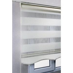 Bizden Perde Etekli Krem Pileli Zebra Kaliteli Güneşlik Stor Perde