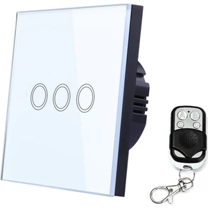 Uzaktan Kumandalı Su Geçirmez LED Işık Dokunmatik Ekran Duvar Anahtarı - Beyaz (Yurt Dışından)