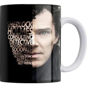Sherlock Holmes Çift Taraflı Baskılı Porselen Kupa