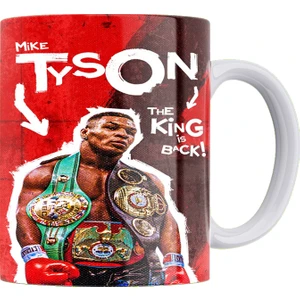 Mike Tyson Çift Taraflı Baskılı Porselen Kupa