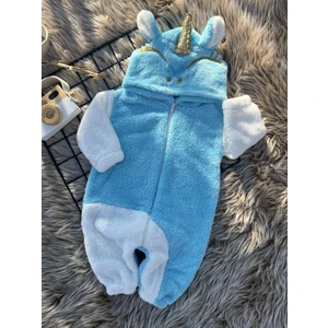Welsoft Peluş Unisex Fermuarlı Kışlık Unicorn Bebek Uyku Tulumu